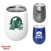 Halcyon® 12 oz. Stainless Steel Wine Glass with Acrylic Lid... from ASI 30270...