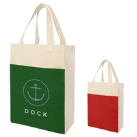 4.75" x 11.5" x 15.25" cotton canvas shopping tote with 4.75"... from ASI...