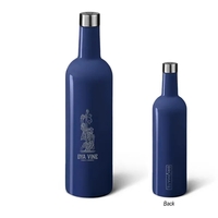 25 ounce insulated stainless steel wine bottle with spill resistant lid......