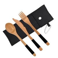 Eco-friendly bamboo cutlery in a pouch, a great plastic alternative....