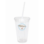 Good Value™ Clear Tumbler with Colored Lid - 18 oz.