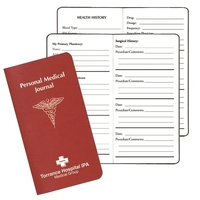 Personal medical journal with leatherette cover. 16 pages, 3 1/2"... from ASI...