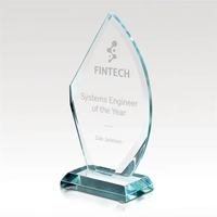 Award constructed from cut and polished Starphire glass with a base.... from...