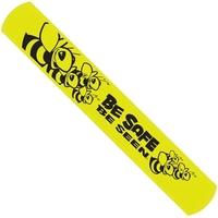 Reflective wristband that measures 1.49"H x 9.83"W and is available in......
