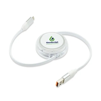 Retractable cable with interchangeable connectors, data... from ASI 91435...