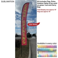 19' X-Large Feather Flag Kit, Full Color Graphics One Side, Outdoor... from...