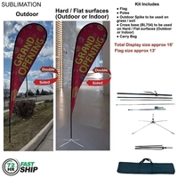72Hr Fast Ship - 16' XL tear drop flag kit, full... from ASI 53509...