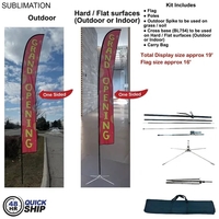 48Hr Quick Ship - 19' XL feather flag kit, full color... from ASI 53509...