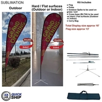 48Hr Quick Ship - 16' XL tear drop flag kit, full... from ASI 53509...