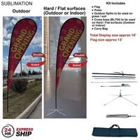 24Hr Express Ship - 16' XL tear drop flag kit, full... from ASI 53509...