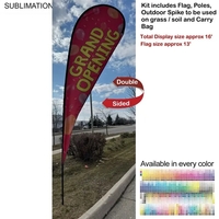 16' X-Large Tear Drop Flag Kit, Full Color Graphics Double Side,... from ASI...