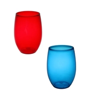 16 oz. rimless translucent color plastic wine tumbler made of BPA... from ASI...