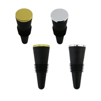 Premium bottle stopper with plated plastic top and black base.... from ASI...
