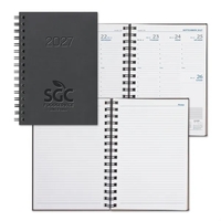 Weekly diary with a polyurethane cover, 128 pages, and black wire.... from...