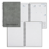 6 1/2" x 9 1/2" polyurethane diary with 128 pages.... from ASI 68507 The...