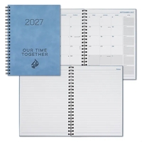 8" x 11" diary with soft polyurethane cover, 128 white FSC®... from ASI 68507...