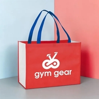 Color combination non-woven shopping tote with 22" reinforced handles.......