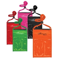5.25" x 8.5" double pouch neck wallet with clear front and... from ASI 39552...