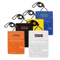 Neck wallet with clear front and back windows and zipper pocket,... from ASI...