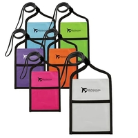 Nylon neck wallet with two-tone double window pouch and 3/8" adjustable......