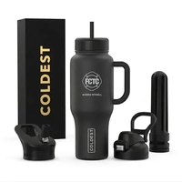 Large capacity insulated bottle with leakproof performance and...
