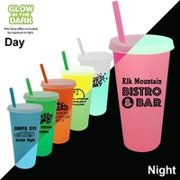 Nite Glow 26 oz. Tumbler with Lid & Straw... from ASI 30270 Aakron Line