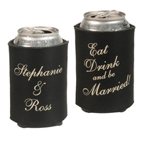 Custom Screen Printed Wedding Can Cooler