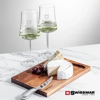 The Swissmar Acacia Board & 2 Wine Set embraces the art... from ASI 84592 St...