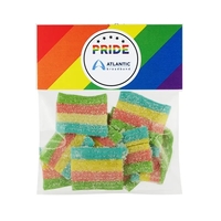 Pride Header Bag with Rainbow Sour Bites (1 oz)... from ASI 71685 Midnite Snax®