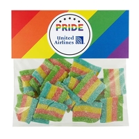 Pride Header Bag with Rainbow Sour Bites (2 oz)... from ASI 71685 Midnite Snax®