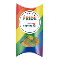 Pillow Box with Window filled with Rainbow Sour Bites (1.2 oz)... from ASI...