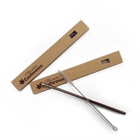 SINGLE COLORED STRAW AND BRUSH SET