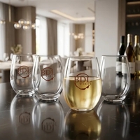 Stemless white wine drinking glass, 17 oz.... from ASI 31518 ADNART / Ad-N-Art