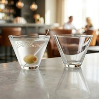 Stemless martini drinking glass, 13.5 oz. Gift box and paper wrap... from ASI...
