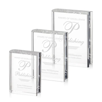 The clear, book shaped award is perfect for awarding writers, librarians,......