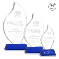 3/4" thick Starfire Crystal Flame with rounded edges and mounted on... from...