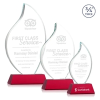 3/4" thick Starfire Crystal Flame with rounded edges and mounted on... from...