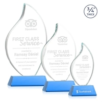 3/4" thick Starfire Crystal Flame with rounded edges and mounted on... from...