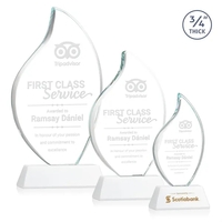 3/4" thick Starfire Crystal Flame with rounded edges and mounted on... from...