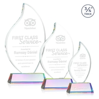 3/4" thick Starfire Crystal Flame with rounded edges and mounted on... from...