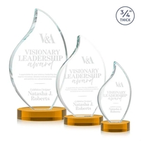 This classic award features a 3/4" thick Starfire Crystal Flame with... from...