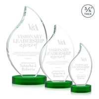 This classic award features a 3/4" thick Starfire Crystal Flame with... from...