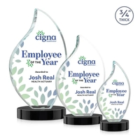 This classic award features a 3/4" thick Starfire Crystal VividPrint™...