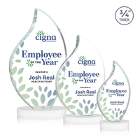 This classic award features a 3/4" thick Starfire Crystal VividPrint™...