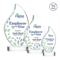 This classic award features a 3/4" thick Starfire Crystal VividPrint™...