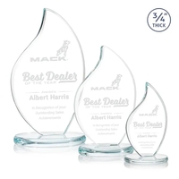 Starfire flame shape award on a round base.... from ASI 84592 St Regis Group...