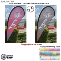 48Hr Quick Ship - Replacement flag for 7.5' small tear drop... from ASI 53509...