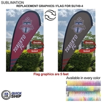 48Hr Quick Ship -Replacement flag for 7.5' small tear drop flag... from ASI...