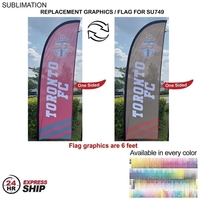 24Hr Express Ship - Replacement flag for 8.5' small feather flag... from ASI...