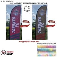 24Hr Express - Replacement flag for 8.5' small feather flag kit,... from ASI...